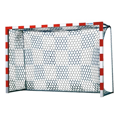 Handbaldoelnetten met schaakbordpatroon, Wit-blauw