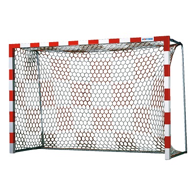 Handbaldoelnetten met schaakbordpatroon, Wit-rood