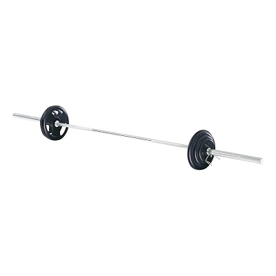 Sport-Thieme Lange halter-set 60 kg oder 85 kg, Gietijzer rubber coating, 85 kg