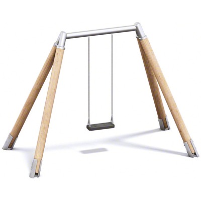 Playparc Enkele schommel "Hout/Metaal", Ophanghoogte 200 cm