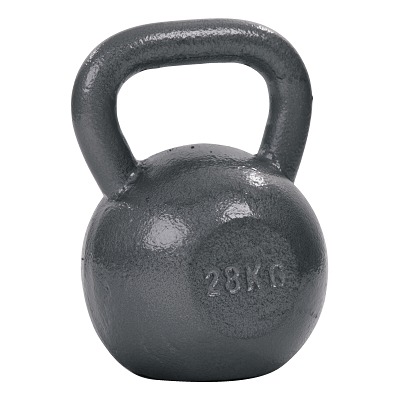 Sport-Thieme Kettlebell "Hamerslag", gelakt, grijs, 28 kg
