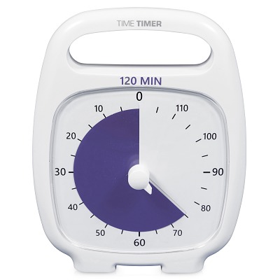 Time Timer Duurklok "Plus", 120 Min., Wit