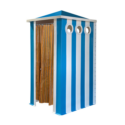 Sport-Thieme Omkleedcabine "Le Cabine", Blauw-wit