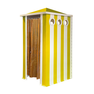 Sport-Thieme Omkleedcabine "Le Cabine", Geel-wit