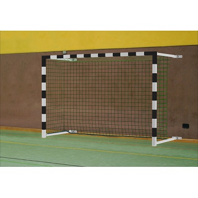 Sport-Thieme Zaalhandbaldoel 3×2 m, zwenkbaar, met wandbevestiging, Rood-zilver