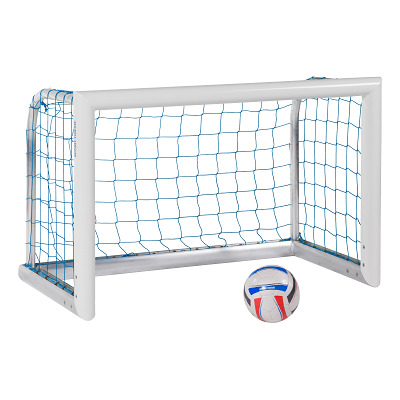 Sport-Thieme Mini-Voetbaldoel Professional Compact', witte poedercoating, Incl. net, blauw (mw 10 cm), 1,20x0,80 m