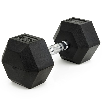 Sport-Thieme Korte halter 'Rubber Hex', 22,5 kg