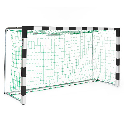 Sport-Thieme Handbaldoel vrijstaand, 3x1,60 m, Zwart-zilver, Alu-gietvorm hoekverbinding