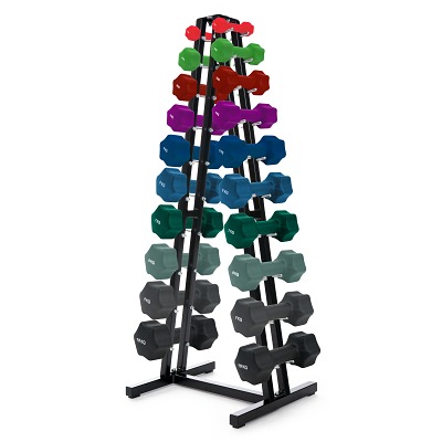 Sport-Thieme Vuisthalterset 'Neopreen', 1-10 kg, met opbergstandaard