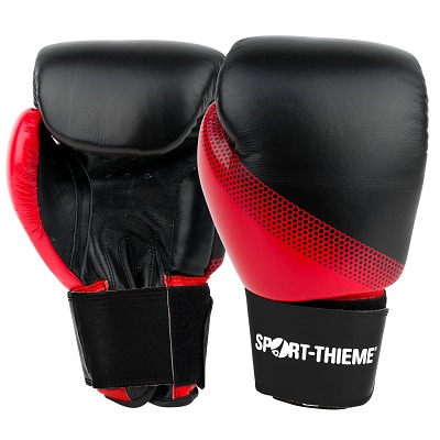 Sport-Thieme Bokshandschoenen "Sparring", 12 oz, Zwart-rood