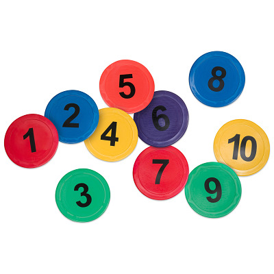 Sport-Thieme Vloermarkerings-set "Cijfers/letters", Nummers 1–10
