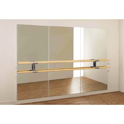 Dinamica Ballet Balletspiegel "Amadeus", Dubbele bar van 4 m en 4 houders, 200x400 cm