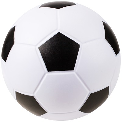Sport-Thieme Zachte foambal 'PU voetbal', wit Zwart, 20 cm