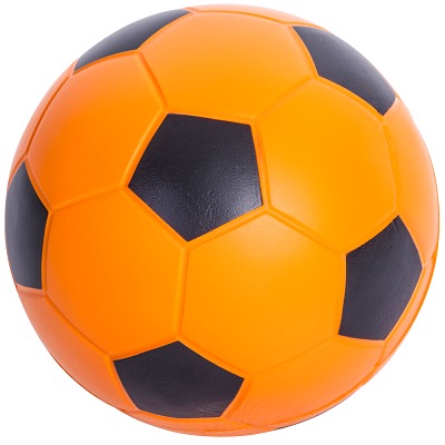 Sport-Thieme Zachte foambal 'PU voetbal', Oranje-Zwart, 20 cm