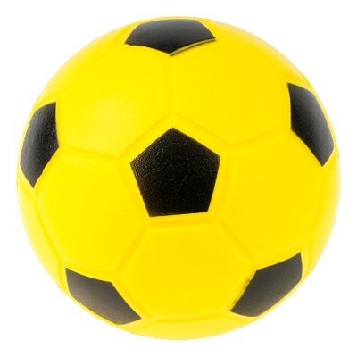 Sport-Thieme Zachte foambal 'PU voetbal', Geel-Zwart, 15 cm