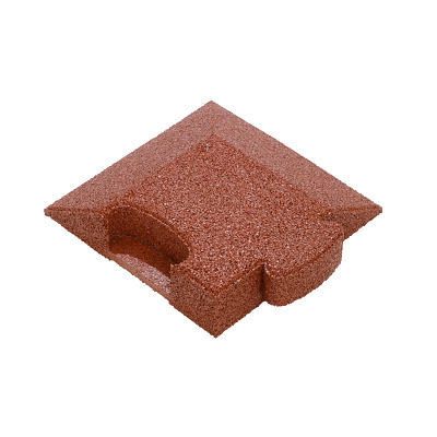 Gum-tech Hoekstuk "afgeschuind" voor valbeveiligingsplaten, Rood, 6 cm