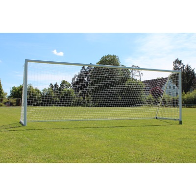 Sport-Thieme Grootveld-Voetbaldoel met opvouwbare netbeugel en bodemframe, Wit, Simply-Fix