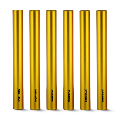 Sport-Thieme Estafettestok-Set "Metaal", Geel, Junioren, ø 32 mm