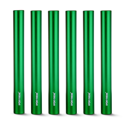 Sport-Thieme Estafettestok-Set "Metaal", Groen, Junioren, ø 32 mm