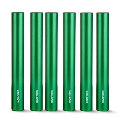 Sport-Thieme Estafettestok-Set "Metaal", Groen, Senioren, ø 38 mm, volgens World Athletics