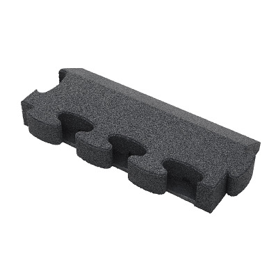 Gum-tech Randstuk "afgeschuind" voor valbeveiligingsplaten, Grijs, 8 cm
