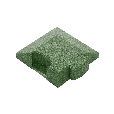 Gum-tech Hoekstuk "afgeschuind" voor valbeveiligingsplaten, Groen, 8 cm