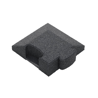Gum-tech Hoekstuk "afgeschuind" voor valbeveiligingsplaten, Grijs, 4,5 cm