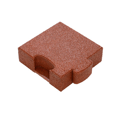Gum-tech Hoekstuk "recht" voor valbeveiligingsplaten, Rood, 8 cm