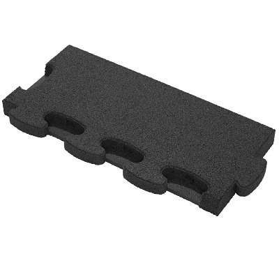 Gum-tech Randstuk "recht" voor valbeveiligingsplaten, Zwart, 4,5 cm