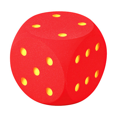 Volley Schuimstofdobbelsteen, Rood, 30 cm