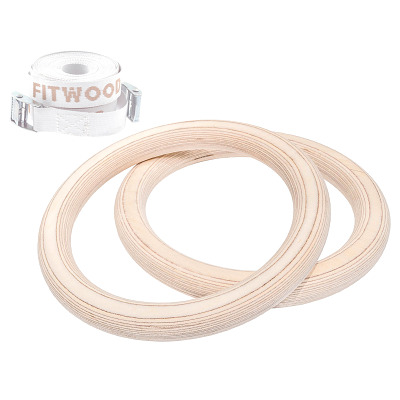 Fitwood Turnringen-set "Ulpu", Houtoptiek, witte band