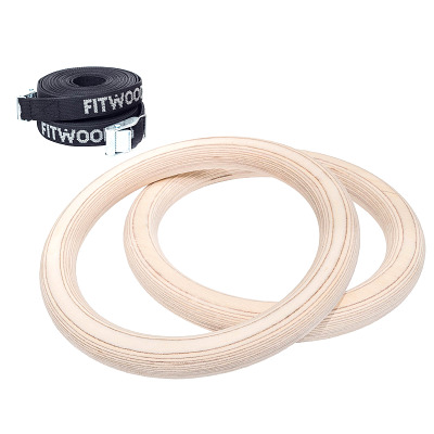 Fitwood Turnringen-set "Ulpu", Houtoptiek, zwarte band