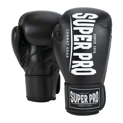 Super Pro Bokshandschoenen "Champ", 14 oz, Zwart-Wit