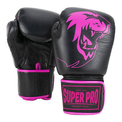 Super Pro Bokshandschoenen "Warrior", 16 oz., Zwart-Wit