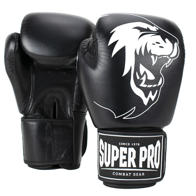 Super Pro Bokshandschoenen "Warrior", 12 oz, Zwart-Wit