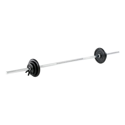 Sport-Thieme Lange halter-set 50 kg of 75 kg, Gietijzer rubber coating, 75 kg