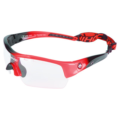 Unihoc Veiligheidsbril Victory, Zwart-neon rood