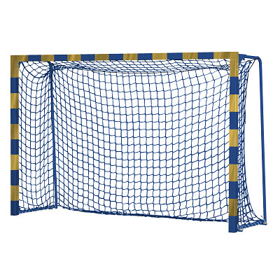 Sport-Thieme Handbaldoel "GoldenSquare", Vastgeschroefde netbeugels, Standard, doeldiepte 1,25 m