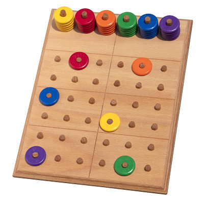 Holz Bi-Ba-Butze Educatief spel "Farbsudoku