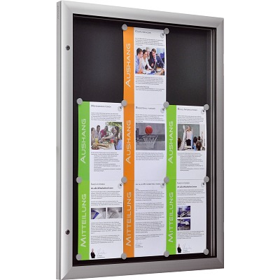 Schaar Design Vlakke vitrinekast "Staand formaat", 800x1025x43 mm, Achterwand: wit