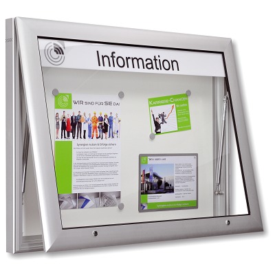 Schaar Design Informatiekast "Softline", BxHxD: 1380x1025x80 mm, Achterwand: wit