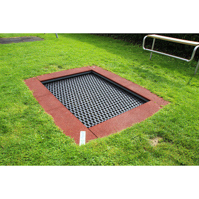 Hally-Gally Bodemtrampoline "2012", Rood-bruin, Zwart