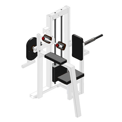 Sport-Thieme Tricepsmachine "SQ", Met zwarte geperforeerde lambrisering