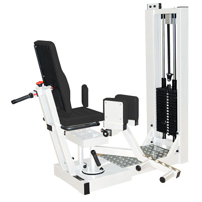 Sport-Thieme Abductor/Adductor-machine "SQ", Met zwarte geperforeerde lambrisering