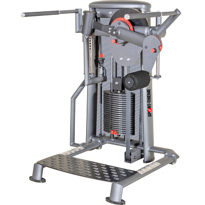 Sport-Thieme Abductor/Adductor-machine "OV", Met zwarte geperforeerde lambrisering