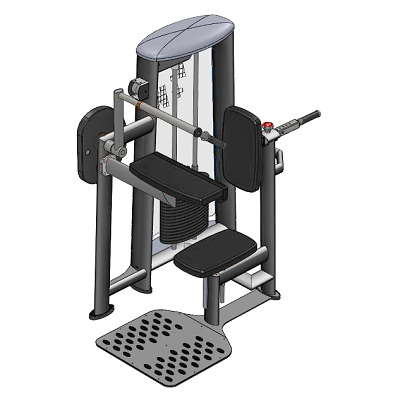 Sport-Thieme Tricepsmachine "OV", Met zwarte geperforeerde lambrisering