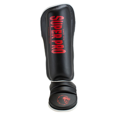 Super Pro Scheenbeschermers "Protector", L, Zwart/Reed