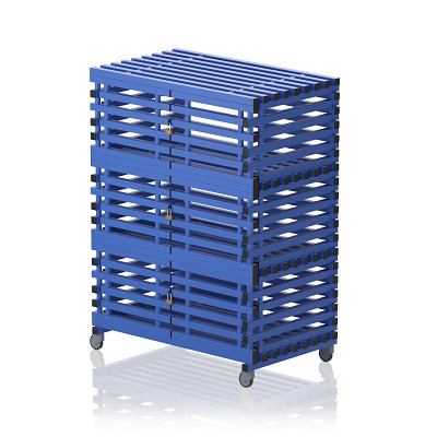 Sport-Thieme Schappenwagen 'Afsluitbaar' by Vendiplas, Blauw, Groot, zonder opzetstuk