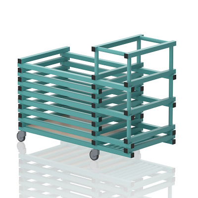 Sport-Thieme Transportwagen 'Kombi' by Vendiplas, Aqua, Zonder deksel