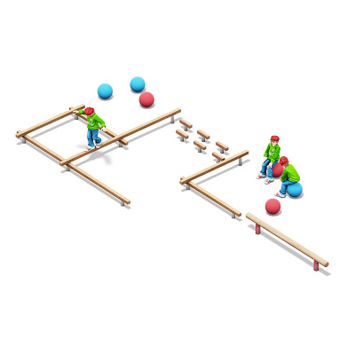 Playparc Balanceersysteem "Schulhof", Met zitbal